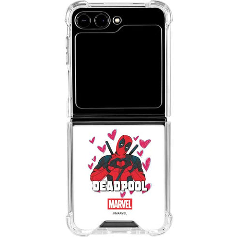 Marvel Deadpool Legacy Deadpool Love Galaxy Z Flip6 Clear Case